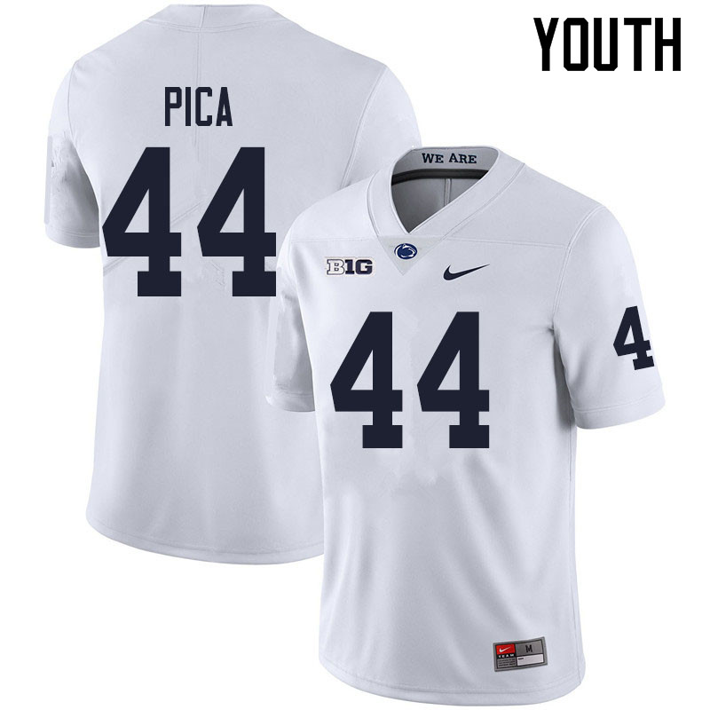 Youth #44 Cameron Pica Penn State Nittany Lions College Football Jerseys Sale-White - Click Image to Close